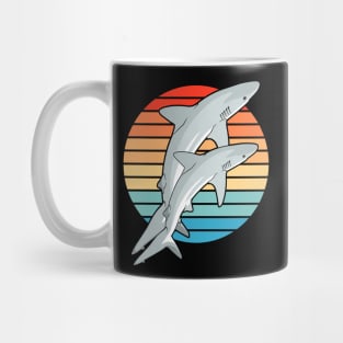 Caribbean Reef Sharks Retro Sunset Mug